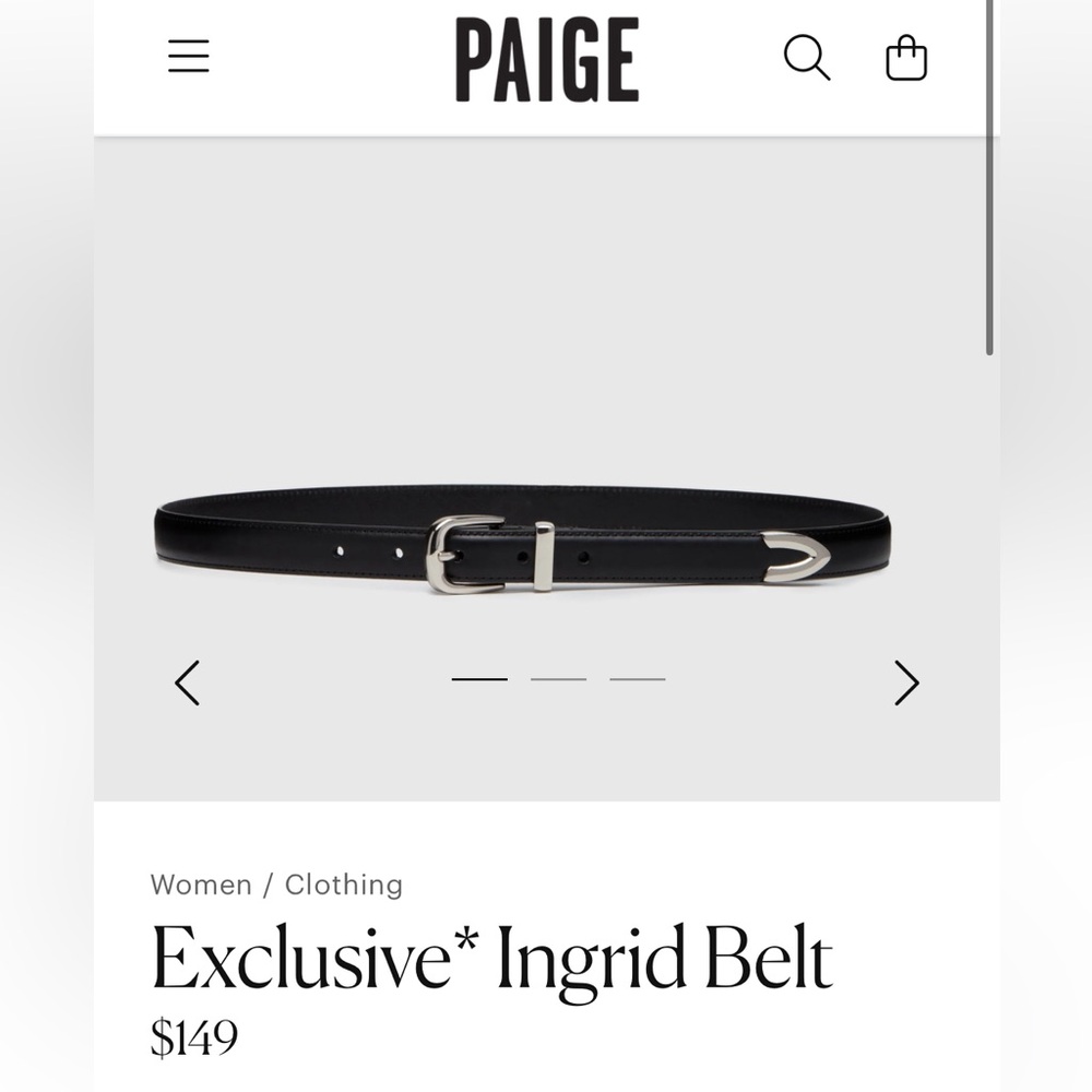 NWT PAIGE Ingrid Belt 100% Leather